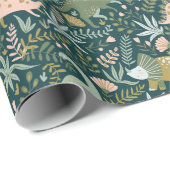 緑の恐竜のパターン ラッピングペーパー (ロールコーナー)