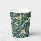 緑の恐竜のパターン 紙コップ (右)