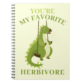緑の恐竜の子供たちの学校バレンタインギフト ノートブック