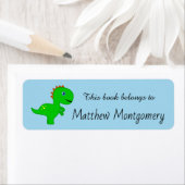 緑の恐竜の漫画の本のラベル子供へ ラベル (インサイチュ)