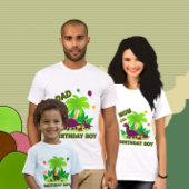 緑の恐竜の誕生日パーティー ベビーボディスーツ