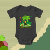 緑の恐竜の誕生日パーティー ベビーボディスーツ