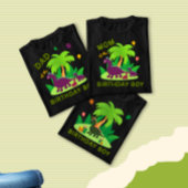 緑の恐竜の誕生日パーティー ベビーTシャツ