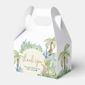 緑の恐竜の赤ちゃんシャワー フェイバーボックス (裏面サイド)