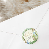 緑の恐竜の赤ちゃんシャワー ラウンドシール