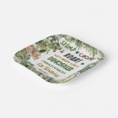 緑の恐竜ジュラシック男の子の誕生日パーティー ペーパープレート (傾斜あり)