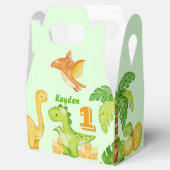 緑の恐竜パーソナライズされたパーティーパック フェイバーボックス (オープン)