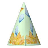 緑の恐竜パーソナライズされたパーティー帽子 パーティーハット (裏面)