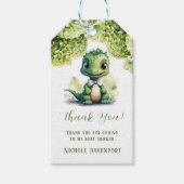 緑の恐竜フローラニュートラル ギフトタグ (正面)