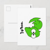 緑の恐竜プテロダクティルまたはドラゴンウォアの漫画 ポストカード (正面/裏面)