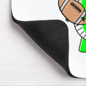 緑の恐竜、サッカーが大好き マウスパッド (コーナー)