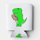緑の恐竜、サッカーが大好き 缶クーラー (裏面)