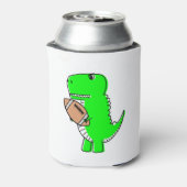 緑の恐竜、サッカーが大好き 缶クーラー (缶裏面)