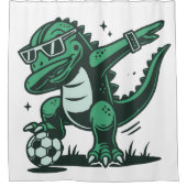 緑の恐竜 シャワーカーテン (正面)