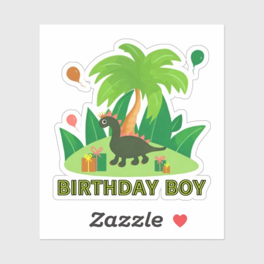 緑の恐竜 シール (シート)