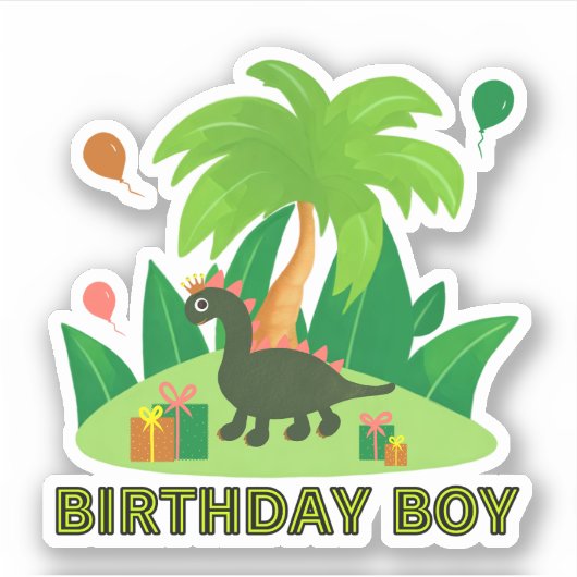 緑の恐竜 シール (正面)