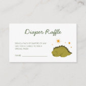 緑の恐竜 星の赤ちゃんおむつくじ エンクロージャーカード (正面)