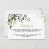 緑の悔やみや弔慰の葬儀感謝の言葉 サンキューカード (正面)