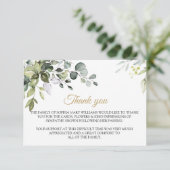 緑の悔やみや弔慰の葬儀感謝の言葉 サンキューカード (スタンド正面)