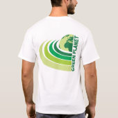 緑の惑星のワイシャツ Tシャツ (裏面)