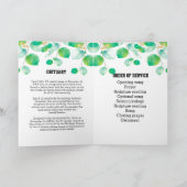 緑の愛するメモリープログラムの葬儀 プログラム (内部)