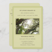 緑の愛する記憶木追悼式 招待状 (正面/裏面)