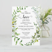 緑の愛とピザリハーサルディナー 招待状 (スタンド正面)