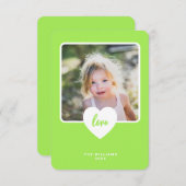 緑の愛の教室の写真 バレンタインデーのカード サンキューカード (正面/裏面)