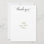 緑の愛の木が可愛エレガントいモダン サンキューカード (裏面)