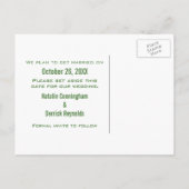 緑の愛の迷路の日付のはがきを保存 案内ポストカード (裏面)