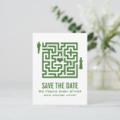 緑の愛の迷路の日付のはがきを保存 案内ポストカード (スタンド正面)