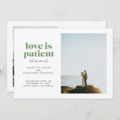 緑の愛は忍耐強いが、私たちは駆け落ちする 案内状 (正面/裏面)