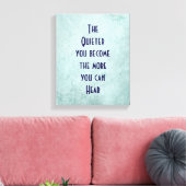 緑の感動的ヴィンテージテクスチャの引用文 キャンバスプリント (インサイチュ (リビング))