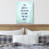 緑の感動的ヴィンテージテクスチャの引用文 キャンバスプリント (インサイチュ (寝室))