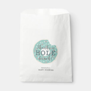 緑の感謝していドーナツA Hole Bunch Baby Shower フェイバーバッグ