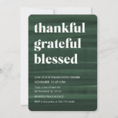 緑の感謝のディナ賛美ー 招待状 (正面)