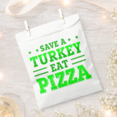 緑の感謝的な救トルコのピザ フェイバーバッグ (クリップ留めされた状態)