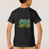 緑の感謝:エコ感謝 Tシャツ (裏面)