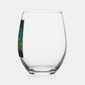 緑の成長:ガラス鮮やかデザイン ステムなしワイングラス (左)