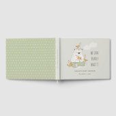 緑の我々はベアバードの赤ちゃんシャワーを待つことができる ゲストブック (全面)