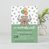 緑の我々は赤ちゃんのシャワーを待つことができる 招待状 (スタンド正面)