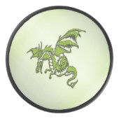緑の戦うドラゴン アイスホッケーパック (正面)