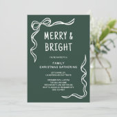 緑の手お洒落引き家族のクリスマスパーティー 招待状 (スタンド正面)