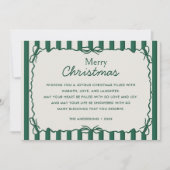 緑の手お洒落描きドードルクリスマスフォト シーズンカード (正面)
