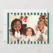 緑の手お洒落描きドードルクリスマスフォト シーズンカード (裏面)