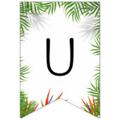 緑の手のひらとビブラを持つ熱帯のバンティングバナー バンティングフラッグ (第2の旗)