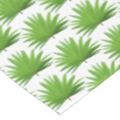 緑の手のひらの葉のパターン（白） テーブルクロス (アングル)