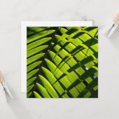 緑の手のひらを使用したフラットグリーティ葉ングカード カード (正面/裏面インサイチュ)