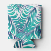 緑の手のひら離れの：白い背景 缶クーラー (裏面)