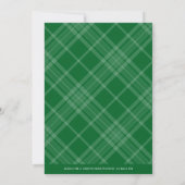 緑の手の文字のスクリプト喜びクリスマスフォト (裏面)